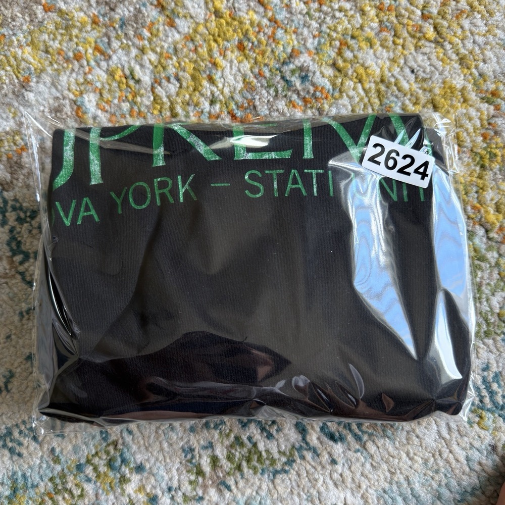 VTG Supreme Nuova New York Stati Uniti Made In USA Black Rare Shirt Men's XL - Picture 8 of 8